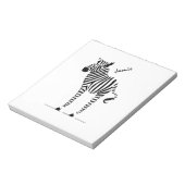 Zebra Lovers Geschenke Notizblock (Rotiert)