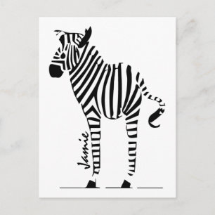 Zebra Lovers Geschenke Postkarte