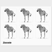 Zebra Lovers Geschenke Quadratischer Aufkleber (Blatt)