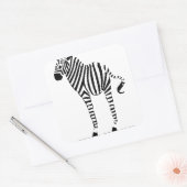 Zebra Lovers Geschenke Quadratischer Aufkleber (Umschlag)