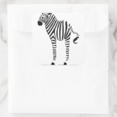 Zebra Lovers Geschenke Quadratischer Aufkleber (Tasche)