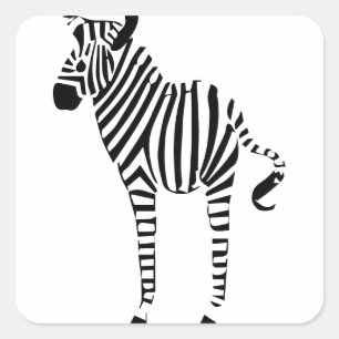 Zebra Lovers Geschenke Quadratischer Aufkleber