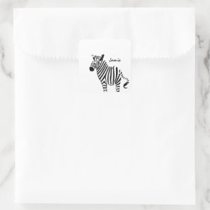 Zebra Lovers Geschenke Quadratischer Aufkleber