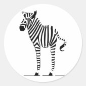 Zebra Lovers Geschenke Runder Aufkleber (Vorderseite)