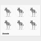 Zebra Lovers Geschenke Runder Aufkleber (Blatt)