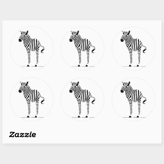 Zebra Lovers Geschenke Runder Aufkleber (Blatt)