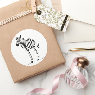 Zebra Lovers Geschenke Runder Aufkleber