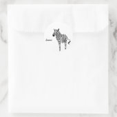 Zebra Lovers Geschenke Runder Aufkleber (Tasche)
