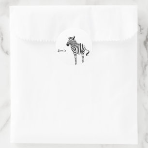 Zebra Lovers Geschenke Runder Aufkleber
