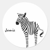 Zebra Lovers Geschenke Runder Aufkleber (Vorderseite)