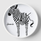 Zebra Lovers Geschenke Uhr (Vorderseite)