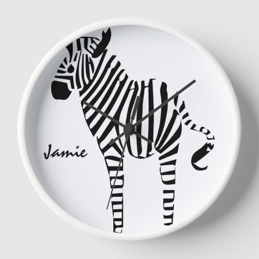 Zebra Lovers Geschenke Uhr (Vorderseite)