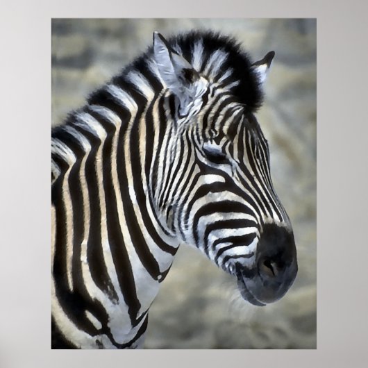 Zebra Lovers Kunstgeschenke Poster (Vorne)