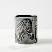 Zebra Lovers Kunstgeschenke Zweifarbige Tasse (Mittel)