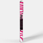 Zebra Lovers Pattern Pink und Schwarz Case-Mate iPhone Hülle (Rückseite / Rechts)