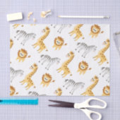 Zebra-Löwe-und Giraffen-niedliche Baby-Tiere Seidenpapier (Handwerk)