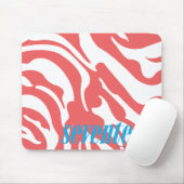 Zebra LtPink Mousepad (Mit Mouse)
