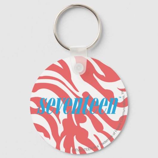 Zebra LtPink Schlüsselanhänger (Vorderseite)