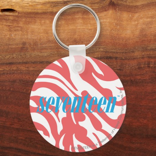 Zebra LtPink Schlüsselanhänger (Vorderseite)