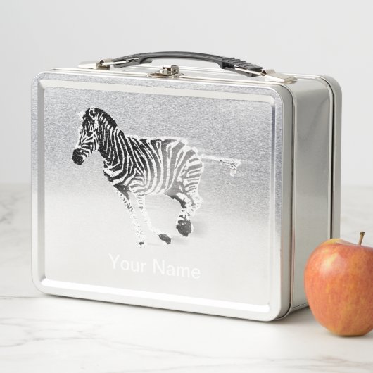 Zebra Lunch Box - Personalisiert Safari Geschenk (Beispiel)