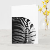 Zebra lustige Schwanz Back Side Hintern Grußkarte Karte (Gelbe Blume)