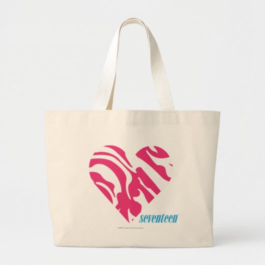 Zebra-Magenta 2 Jumbo Stoffbeutel (Vorne)