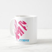Zebra-Magenta 2 Kaffeetasse (Vorderseite Links)