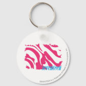 Zebra Magenta 3 Schlüsselanhänger (Vorderseite)