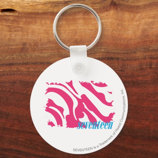 Zebra Magenta 3 Schlüsselanhänger (Vorderseite)