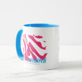 Zebra-Magenta 3 Tasse (Vorderseite Links)