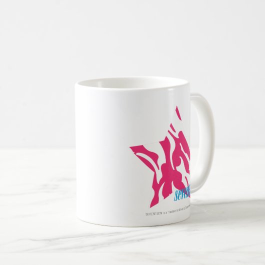 Zebra-Magenta 4 Kaffeetasse (VorderseiteRechts)
