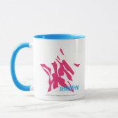 Zebra-Magenta 4 Tasse (Links)