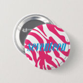 Zebra-Magenta Button (Vorne & Hinten)