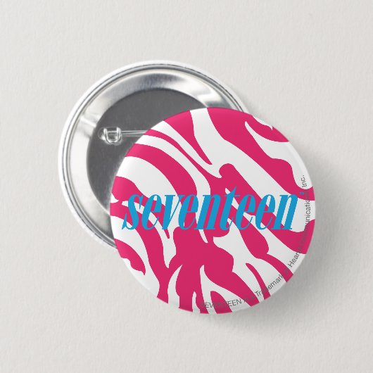 Zebra-Magenta Button (Vorne & Hinten)