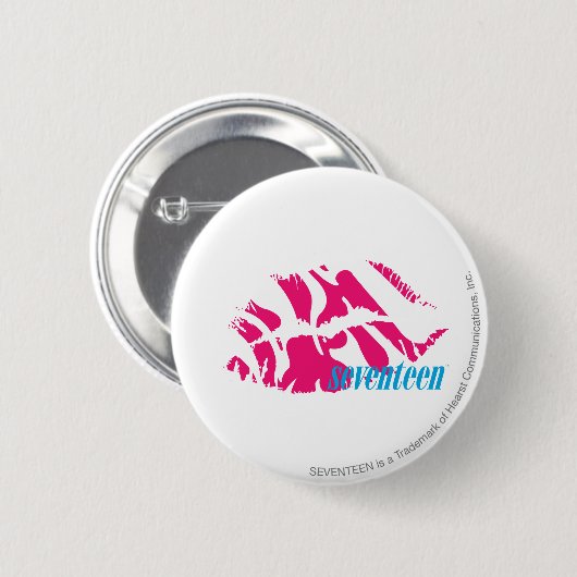 Zebra-Magenta Button (Vorne & Hinten)