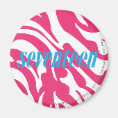 Zebra Magenta Magnet (Vorne)