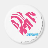 Zebra Magenta Magnet (Vorne)