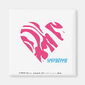 Zebra Magenta Magnet (Vorne)