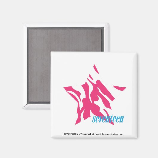 Zebra Magenta Magnet (Vorderseite/Rückseite)