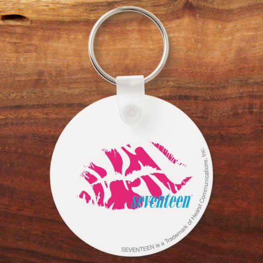 Zebra Magenta Schlüsselanhänger (Vorderseite)