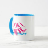 Zebra-Magenta Tasse (Vorderseite Links)