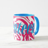 Zebra-Magenta Tasse (VorderseiteRechts)