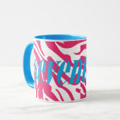 Zebra-Magenta Tasse (Vorderseite Links)