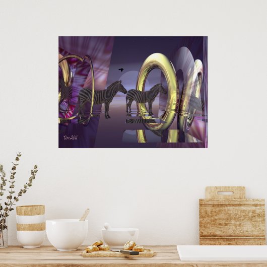 Zebra-Magie Poster (Küche)