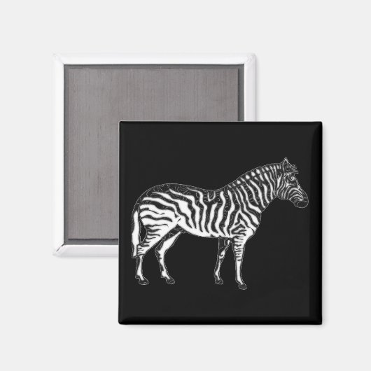 Zebra Magnet (Vorderseite/Rückseite)