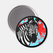 Zebra. Magnet (Vorderseite/Rückseite)