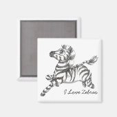 Zebra Magnet (Vorderseite/Rückseite)