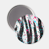 Zebra Magnet (Vorderseite/Rückseite)