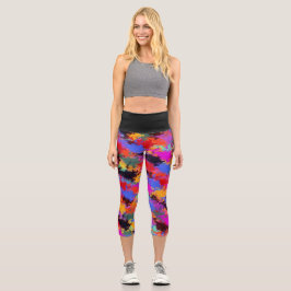 Zebra-Malerei Capri Leggings
