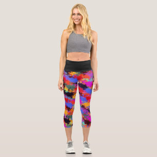 Zebra-Malerei Capri Leggings
